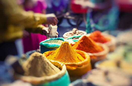 up close photo of color pigments