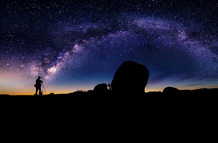 Preciosa foto de las estrellas en el cielo