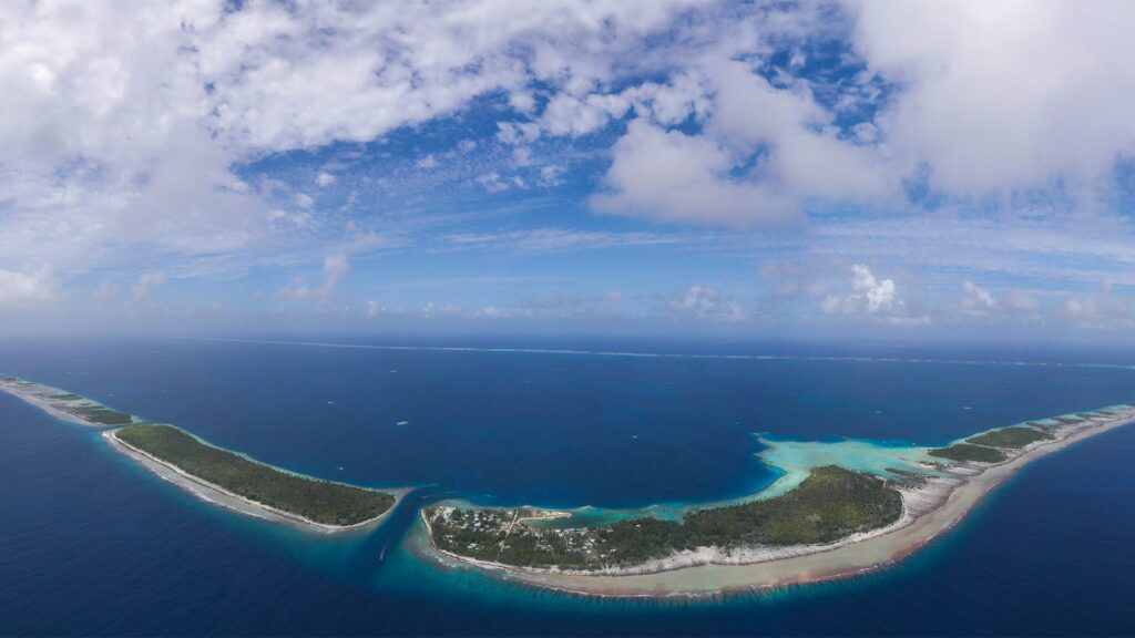 Aerial view of the pitcairn islands