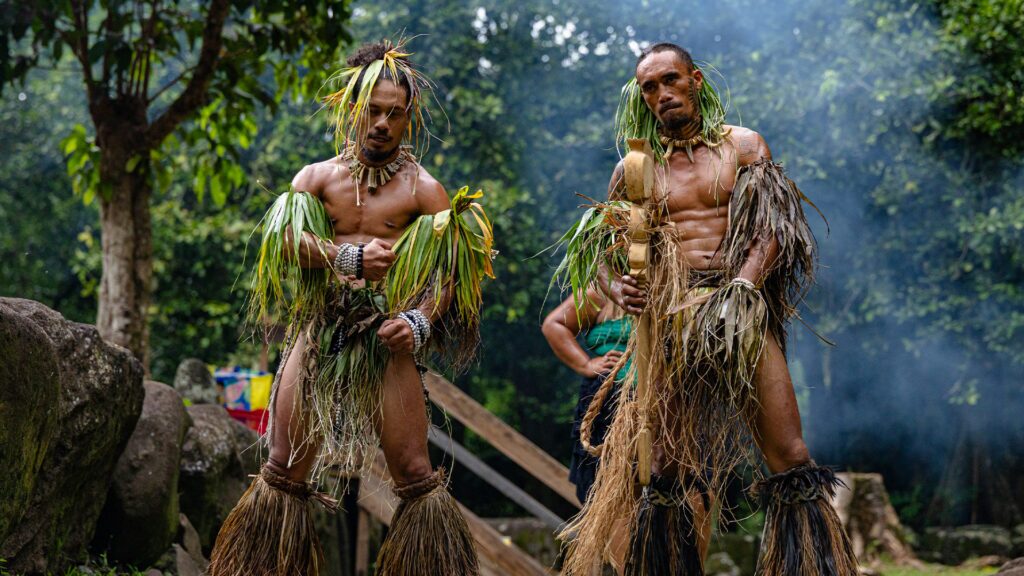 locals dressed in indigneous clothing